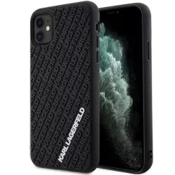   Karl Lagerfeld KLHCN613DMKRLK iPhone 11  6.1" fekete keménytok 3D gumi több logóval