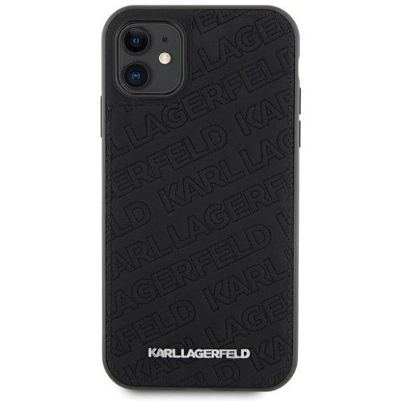 Karl Lagerfeld KLHCN61PQKPMK iPhone 11  6.1" fekete keménytok steppelt K mintával