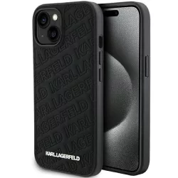   Karl Lagerfeld KLHCP15MPQKPMK iPhone 15 Plus 6.7" fekete keménytok steppelt K minta