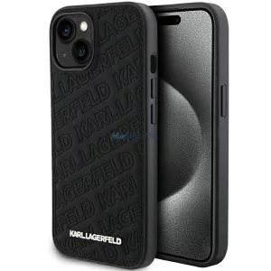 Karl Lagerfeld KLHCP15MPQKPMK iPhone 15 Plus 6.7" fekete keménytok steppelt K minta