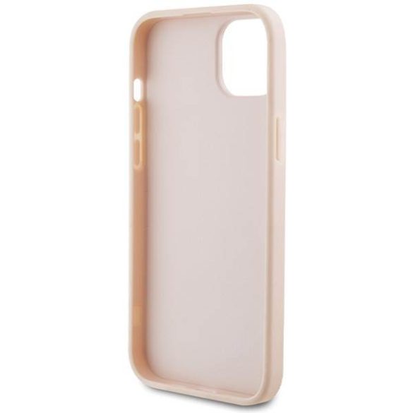 Karl Lagerfeld KLHCP15SPQKPPMP iPhone 15 / 14 / 13 6.1" rózsaszín keménytok steppelt K mintás tokkal