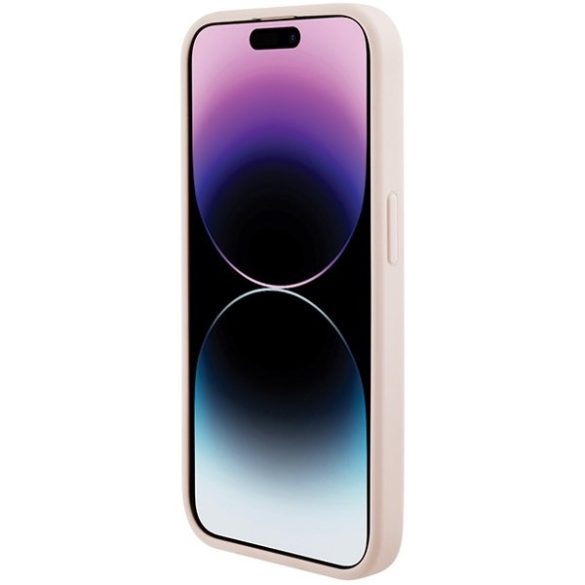 Karl Lagerfeld KLHCP15XPQQKPPMP iPhone 15 Pro Max 6.7" rózsaszín keménytok steppelt K mintával