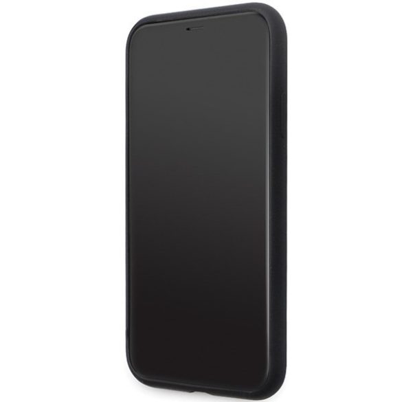 Karl Lagerfeld KLHCN61SMHKNPK iPhone 11 / Xr 6.1" fekete szilikon ikonikus fém kitűző tok