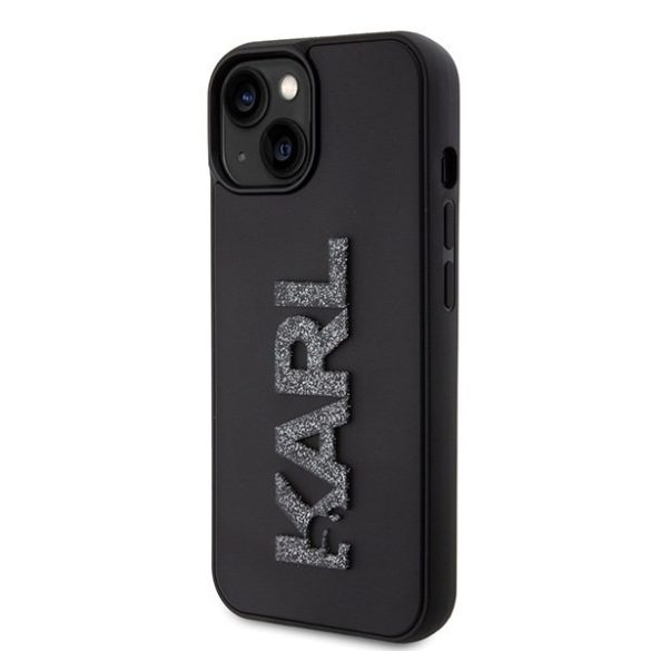 Karl Lagerfeld KLHCP15S3DMBKCK iPhone 15 / 14 / 13 6.1" fekete keménytok 3D gumi csillogó logóval