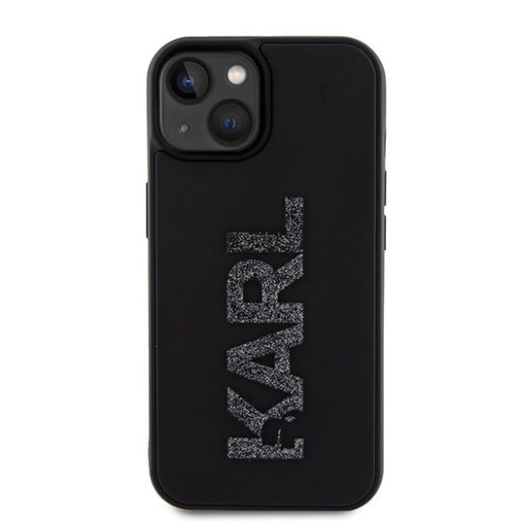 Karl Lagerfeld KLHCP15S3DMBKCK iPhone 15 / 14 / 13 6.1" fekete keménytok 3D gumi csillogó logóval