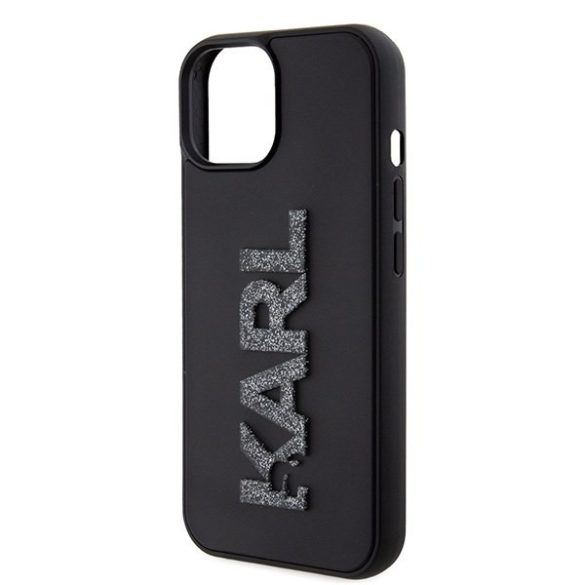 Karl Lagerfeld KLHCP15S3DMBKCK iPhone 15 / 14 / 13 6.1" fekete keménytok 3D gumi csillogó logóval