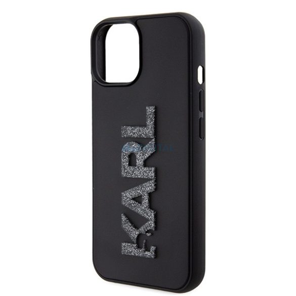 Karl Lagerfeld KLHCP15M3DMBKCK iPhone 15 Plus / 14 Plus 6.7" fekete keménytok 3D gumi csillogó logóval