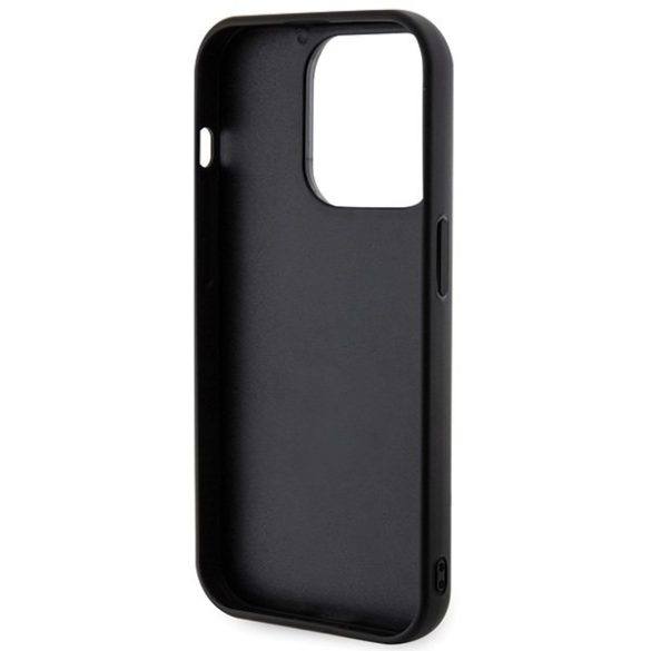 Karl Lagerfeld KLHCP15L3DMBKCK iPhone 15 Pro 6.1" fekete/kék keménytok 3D gumi csillogó logóval