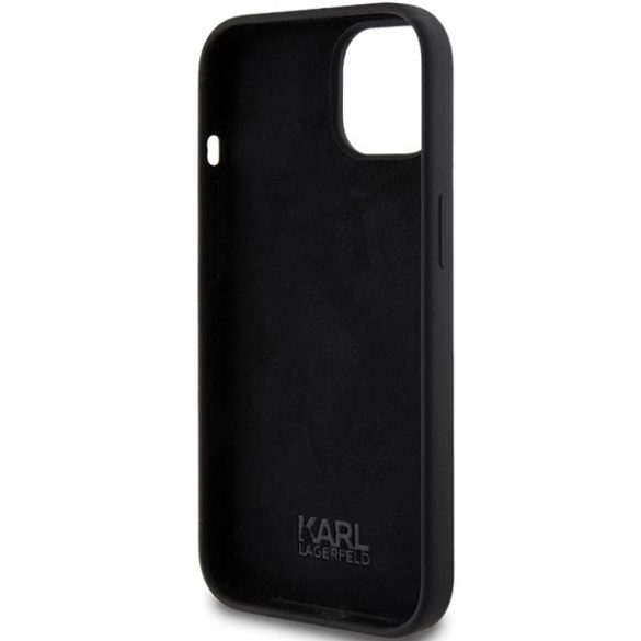 Karl Lagerfeld KLHCP15SSKSBMCK iPhone 15 / 14 / 13 6,1" fekete keménytok szilikon Karl Script