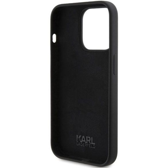 Karl Lagerfeld KLHCP15LSKSBMCK iPhone 15 Pro 6.1" fekete keménytok szilikon Karl Script szilikon