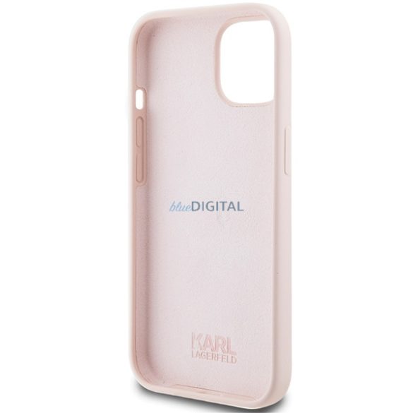 Karl Lagerfeld KLHCP15SSKSBMCP iPhone 15 / 14 / 13 6.1" rózsaszín keménytok szilikon Karl Script Karl
