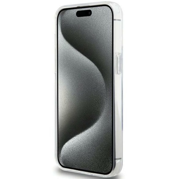 Karl Lagerfeld KLHMP15XHMRSKHHH iPhone 15 Pro Max 6.7" fehér keménytok gyűrűs állvány Karl Head MagSafe