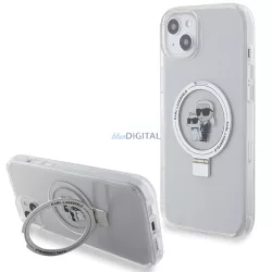   Karl Lagerfeld KLHMP15MHMRSKCH Ring Stand Karl&Choupette MagSafe-kompatibilis tok iPhone 14 Plus/15 Plus - fehér