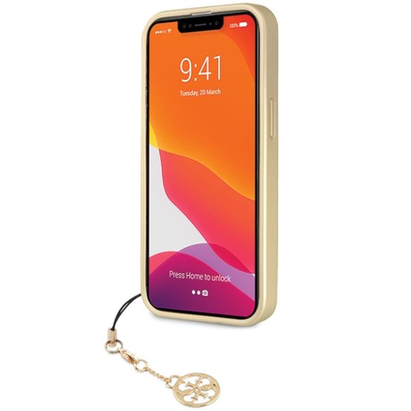 Guess GUHCP14LGF4GGR iPhone 14 Pro 6,1" szürke keménytok 4G Charms kollekció