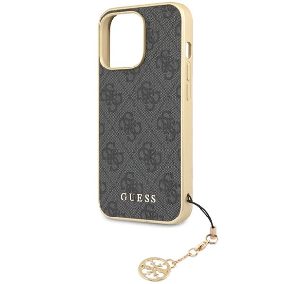 Guess GUHCP14LGF4GGR iPhone 14 Pro 6,1" szürke keménytok 4G Charms kollekció