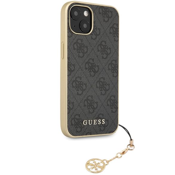 Guess GUHCP14SGF4GGR iPhone 14 / 15 / 13 6.1" szürke keménytok 4G Charms kollekció