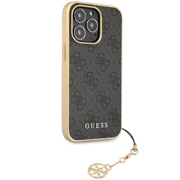 Guess GUHCP14XGF4GGR iPhone 14 Pro Max 6.7" szürke keménytok 4G Charms kollekció