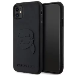   Karl Lagerfeld KLHCN613DRKNK iPhone 11  6.1" fekete keménytok  gumi Karl Head 3D