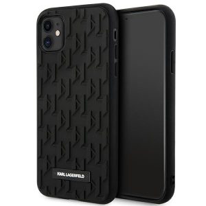 Karl Lagerfeld KLHCN61RUPKLPK iPhone 11 / Xr 6.1" keménytok fekete 3D monogram