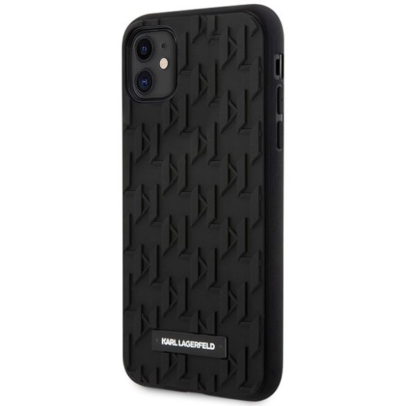 Karl Lagerfeld KLHCN61RUPKLPK iPhone 11 / Xr 6.1" keménytok fekete 3D monogram