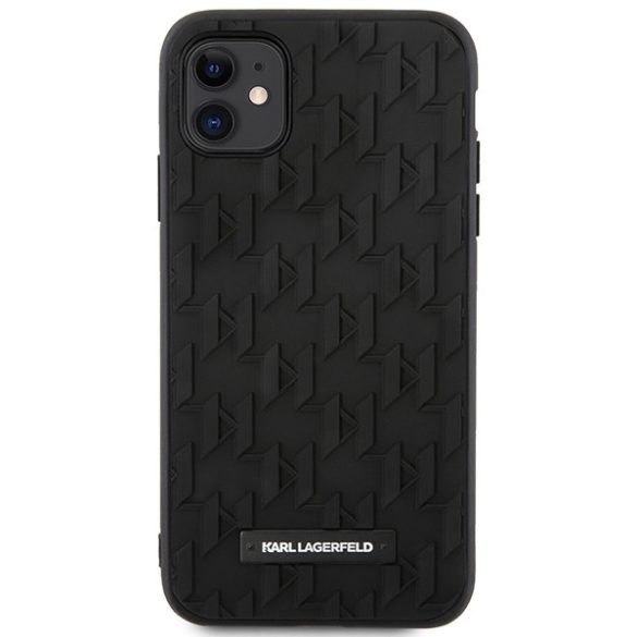 Karl Lagerfeld KLHCN61RUPKLPK iPhone 11 / Xr 6.1" keménytok fekete 3D monogram