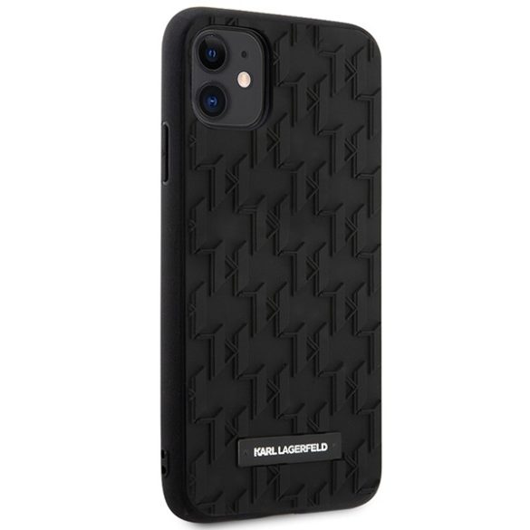 Karl Lagerfeld KLHCN61RUPKLPK iPhone 11 / Xr 6.1" keménytok fekete 3D monogram