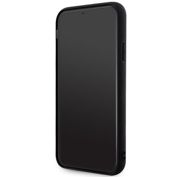 Karl Lagerfeld KLHCN61RUPKLPK iPhone 11  6.1" keménytok fekete 3D monogram