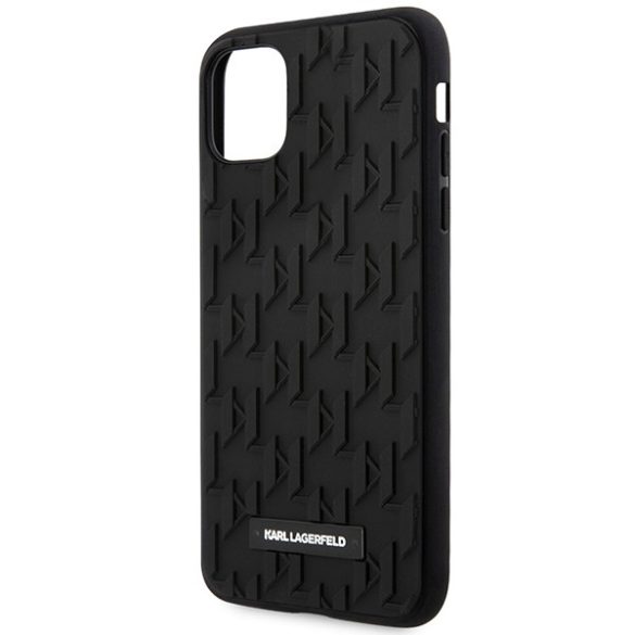 Karl Lagerfeld KLHCN61RUPKLPK iPhone 11 / Xr 6.1" keménytok fekete 3D monogram