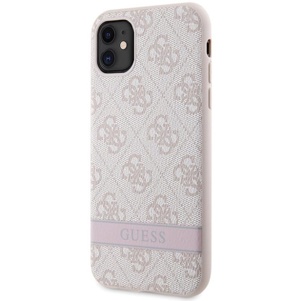 Guess GUHCN61P4SNP iPhone 11 / Xr rózsaszín / rózsaszín keménytok 4G Stripe