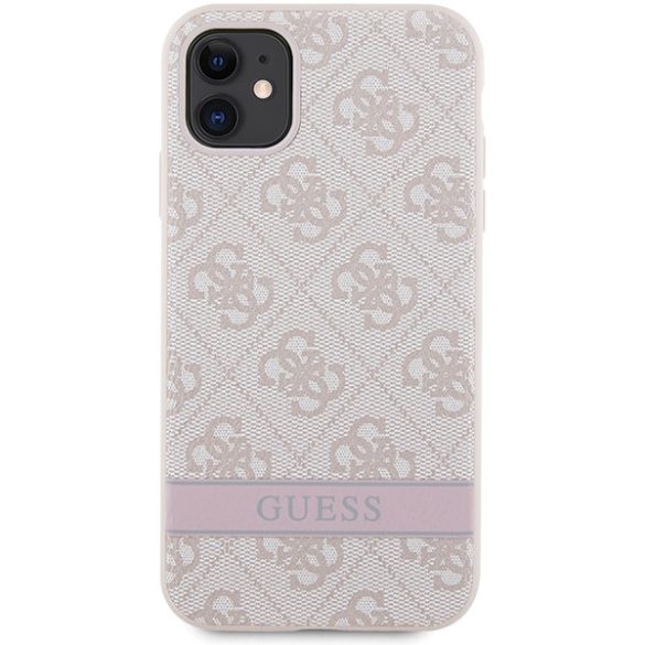 Guess GUHCN61P4SNP iPhone 11 / Xr rózsaszín / rózsaszín keménytok 4G Stripe