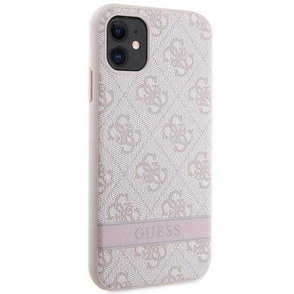 Guess GUHCN61P4SNP iPhone 11 / Xr rózsaszín / rózsaszín keménytok 4G Stripe