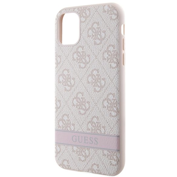 Guess GUHCN61P4SNP iPhone 11 / Xr rózsaszín / rózsaszín keménytok 4G Stripe