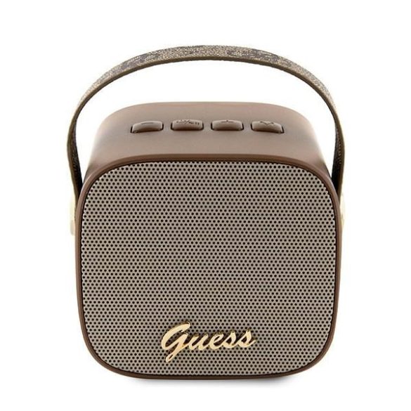 Guess Hangszóró Bluetooth GUWSB2P4SMW hangszóró mini brązowy/bown 4G Bőr Script Logo szíj