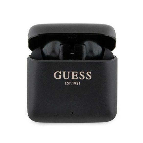 Guess fülhallgató Bluetooth GUTWSSU20ALEGK TWS + dokkoló állomás fekete Nyomtatott logó