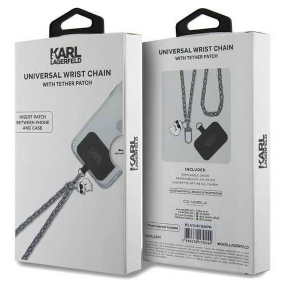 Karl Lagerfeld KLUCHCSKPK Univerzális csuklópánt Choupette ezüst tok