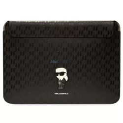   Karl Lagerfeld tok KLCS14SAKHPKK 14" fekete Saffiano Monogram ikonikus 14" saffiano