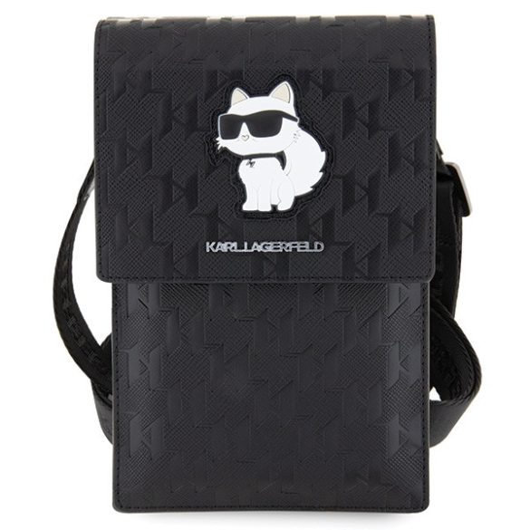 Karl Lagerfeld táska KLWBSAKHPCK fekete Saffiano Monogram Choupette