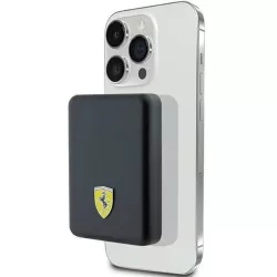   Ferrari Powerbank FEPB5MNCAK 15W 5000mAh fekete fém logó MagSafe