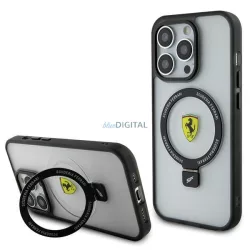   Ferrari FEHMP15LUSCAH iPhone 15 Pro 6.1" átlátszó keménytok gyűrűs állvány 2023 Collection MagSafe