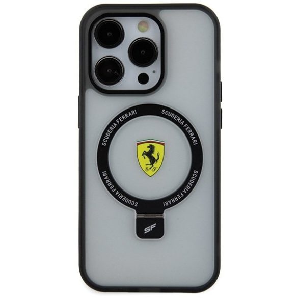 Ferrari FEHMP15LUSCAH iPhone 15 Pro 6.1" átlátszó keménytok gyűrűs állvány 2023 Collection MagSafe