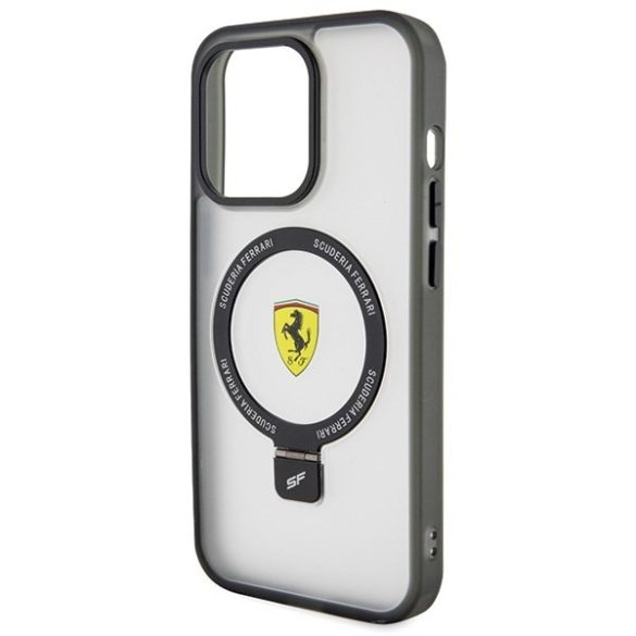 Ferrari FEHMP15LUSCAH iPhone 15 Pro 6.1" átlátszó keménytok gyűrűs állvány 2023 Collection MagSafe