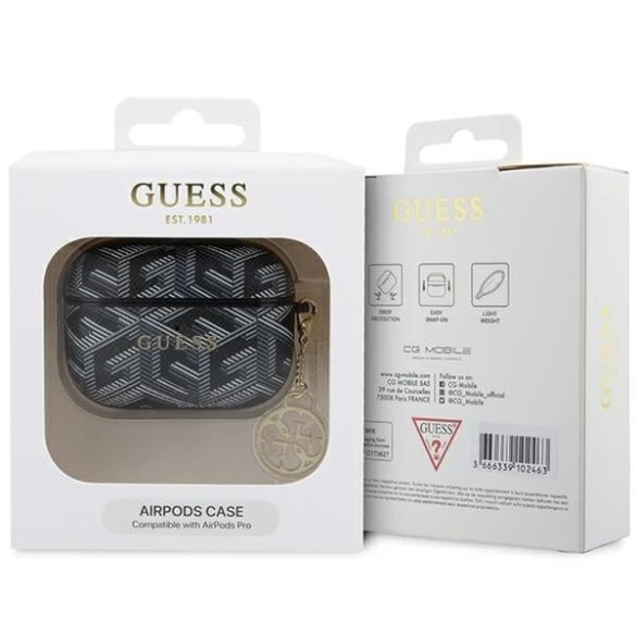 Guess GUAPPGCE4CK AirPods Pro tok fekete GCube charm