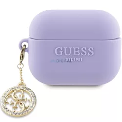  Guess GUAP23DSLGHDU AirPods Pro 2 (2022/2023) tok lila 3D gumi 4G gyémánt charm