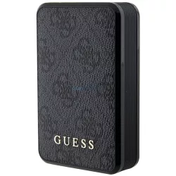  Guess Powerbank 18 W GUPB10DP4GEGK 10 000 mAh fekete 4G bőr és fém logóval