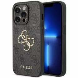   Guess GUHCP15L4GMGGR iPhone 15 Pro 6.1" szürke keménytok 4G nagy fém logóval