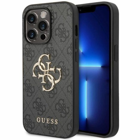 Guess GUHCP15X4GMGGR iPhone 15 Pro Max 6.7" szürke keménytok 4G Big Metal logo