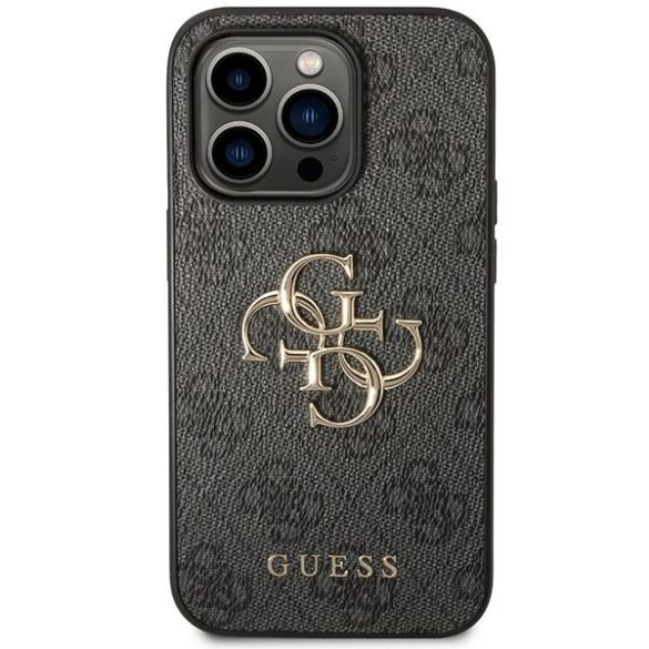 Guess GUHCP15X4GMGGR iPhone 15 Pro Max 6.7" szürke keménytok 4G Big Metal logo
