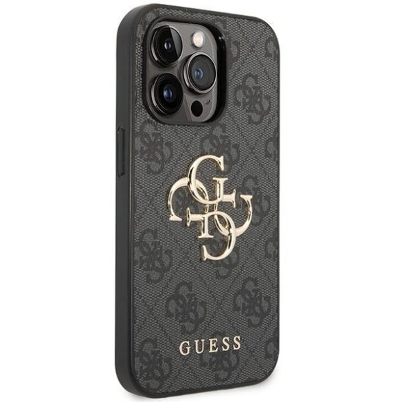 Guess GUHCP15X4GMGGR iPhone 15 Pro Max 6.7" szürke keménytok 4G Big Metal logo