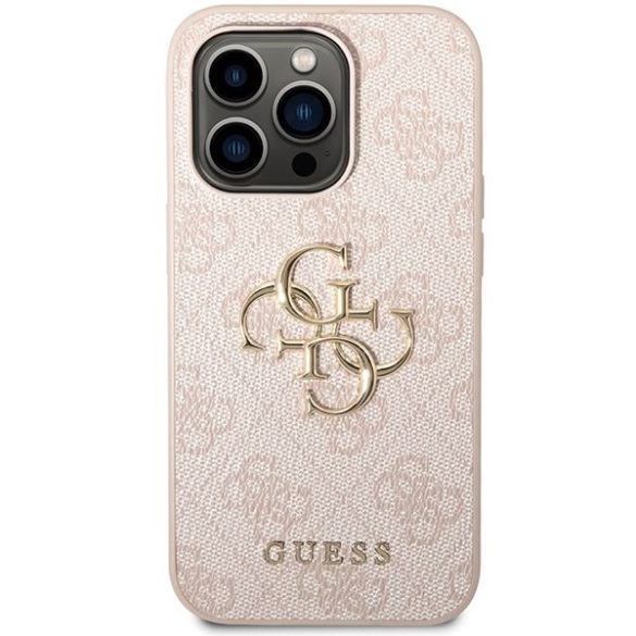 Guess GUHCP15X4GMGPI iPhone 15 Pro Max 6.7" rózsaszín keménytok 4G Nagy fém logó