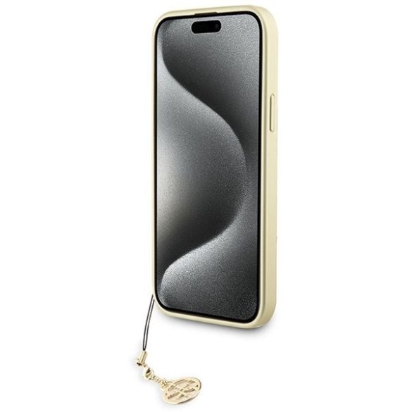 Guess GUHCP15SGF4GBR iPhone 15 / 14 / 13 6.1" barna keménytok 4G Charms kollekció